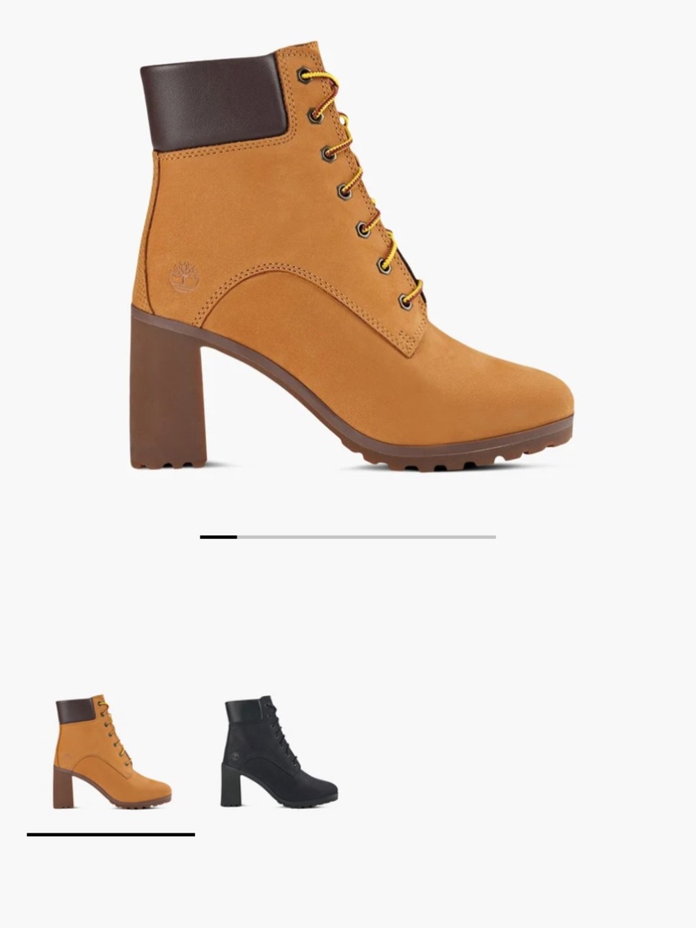 Timberland Women’s Wheat and Brown Lace-Up High Heel Boot